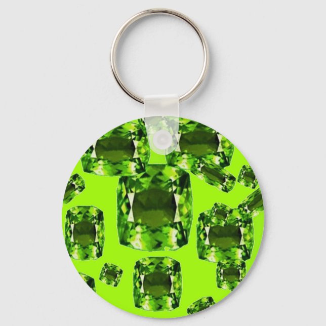 August Babies Birthstone Gems Art Schlüsselanhänger (Vorderseite)