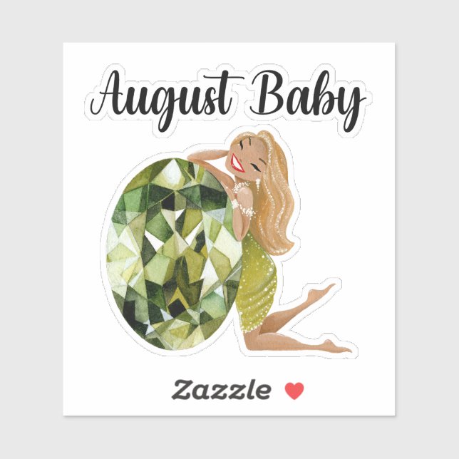 August Baby Birthday Sticker (Blatt)