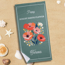 August Birth Blume Individuelle Name