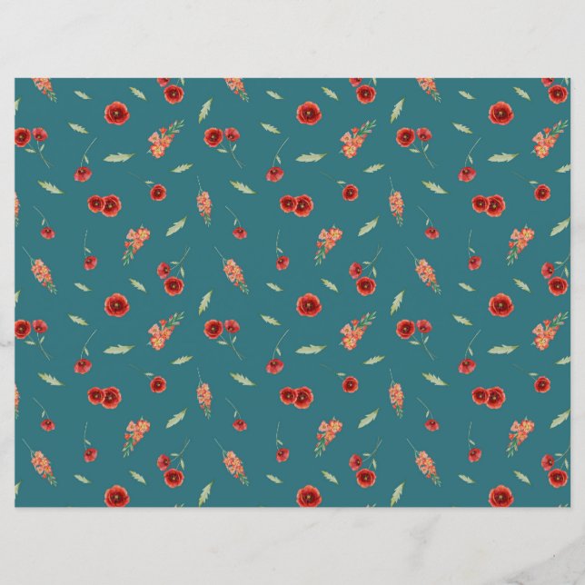 August Birth Blume Poppy Gladiolus (Vorderseite)