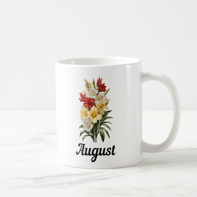 August Birth Blume Tasse, GeburtstagsBlume Tasse (Rechts)