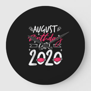 August Birthday Quarantine Geschenk Frauen Ihr Mäd Große Wanduhr