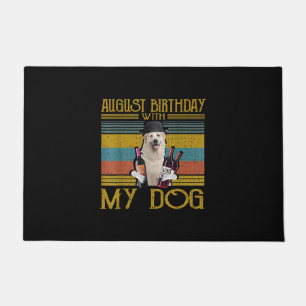 August Birthday With My Great Pyrenees Dog 2020 Fußmatte