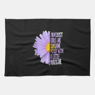 August Birthday Womens Gift Funny Daisy Aster Gesc Geschirrtuch