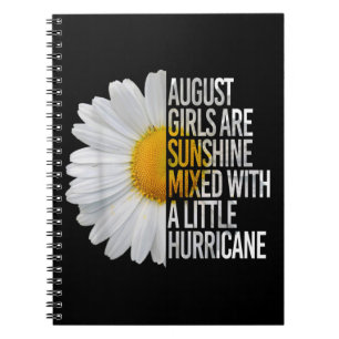 August Birthday Womens Gift Funny Daisy Zitat Gesc Notizblock