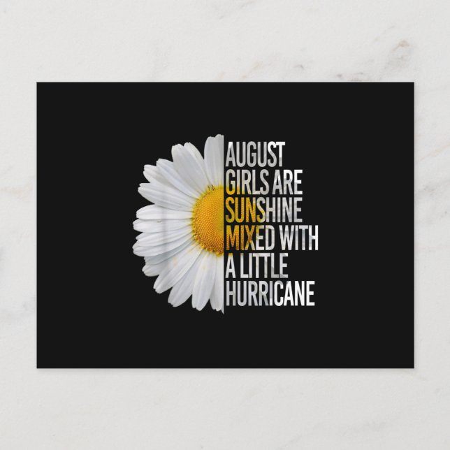 August Birthday Womens Gift Funny Quote Geschenk Ankündigungspostkarte (Vorderseite)
