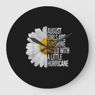 August Birthday Womens Gift Funny Quote Geschenk Große Wanduhr