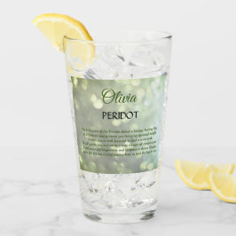 August Birthstone Peridot Design Glas