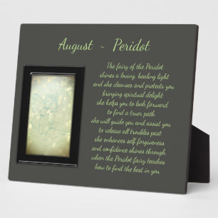 August Birthstone Peridot Fotoplatte
