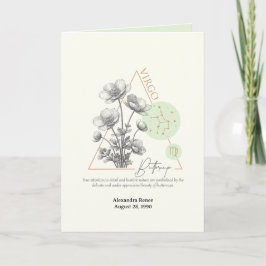 August bis September Birth Blume Custom Geburtstag Karte