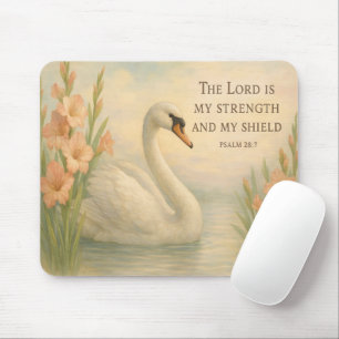 August Elegante Schwäne Christliche Inspiration Mousepad