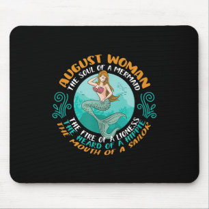 August Frau Soul von Meerjungfrau Leo Zodiac Gebur Mousepad