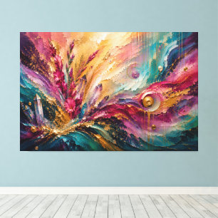August Geburtsblume Gladiole Energie Abstracts Leinwanddruck