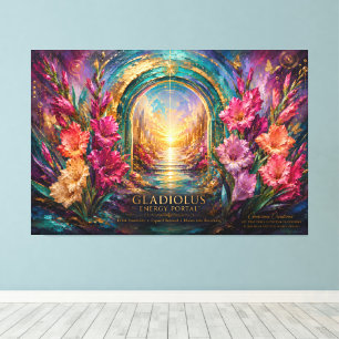 AUGUST-GEBURTSBLUME GLADIOLUS ENERGIE-PORTAL LEINWANDDRUCK