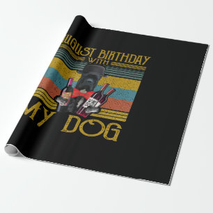 August Geburtstag mit meinem Cane Corso Dog 2020 Geschenkpapier