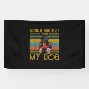 August-Geburtstag mit meinem Gordon-Setter-Hund 20 Banner