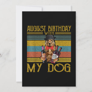 August-Geburtstag mit meinem irischen Setter-Hund  Einladung