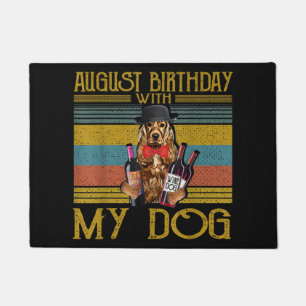 August-Geburtstag mit meinem irischen Setter-Hund Fußmatte