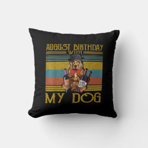 August-Geburtstag mit meinem irischen Setter-Hund Kissen