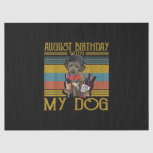 August Geburtstag mit meinem irischen Wolfhound Hu Seidenpapier