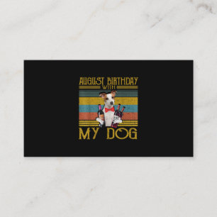 August Geburtstag mit meinem Jack Russell Dog 2020 Visitenkarte