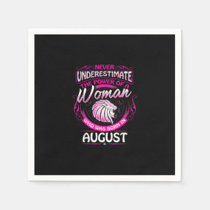 August Geburtstagsgeschenk Frau Löwe Sternzeichen  Serviette