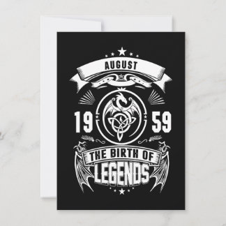 August-Geschenk | 1959 Geburtsjahr der Legenden Einladung