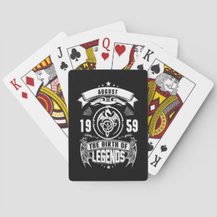 August-Geschenk 1959 Geburtsjahr der Legenden Spielkarten