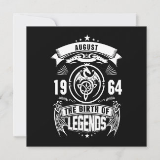 August-Geschenk | 1964 Geburtsjahr der Legenden Einladung