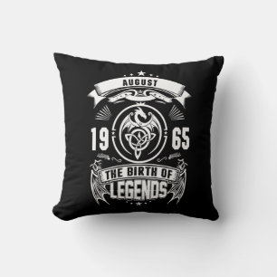 August-Geschenk 1965 Geburtsjahr der Legenden Kissen