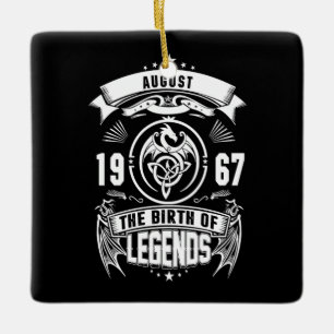 August Geschenk 1967 Die Geburt der Legenden Keramikornament