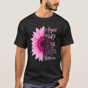 August Girl 1947 75 Jahre als Sunshine Mixed T-Shirt