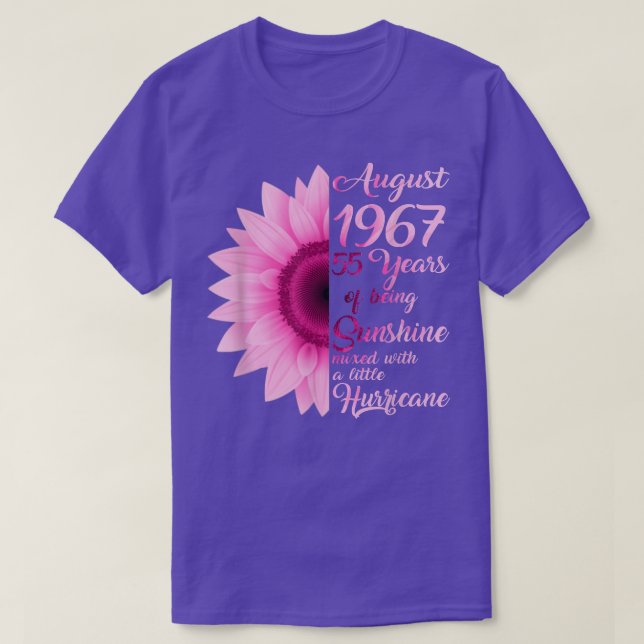 August Girl 1967 TShirt 55 Years Old 55 th Birthda (Design vorne)