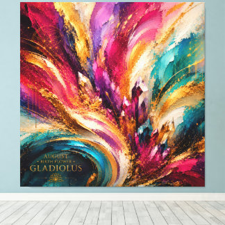 August Gladiolus Energie Abstracts Extra Large Leinwanddruck