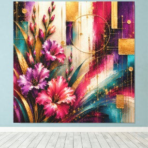 August Gladiolus Modern Style Art™ Extra Groß Leinwanddruck