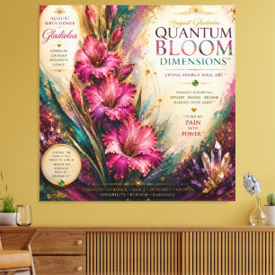 August Gladiolus Quantum Blüten Dimensionen Leinwanddruck