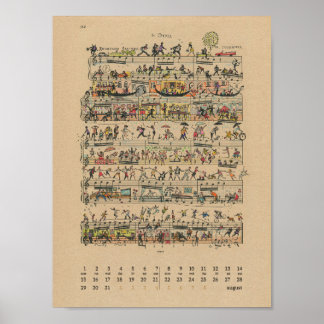 August - Glückwünsche Kalender 2022 Poster