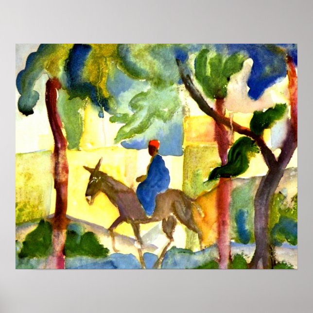 August Macke - Eselreiter Poster (Vorne)