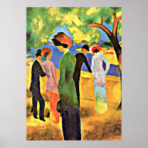 August Macke - Frau im Grünen Poster