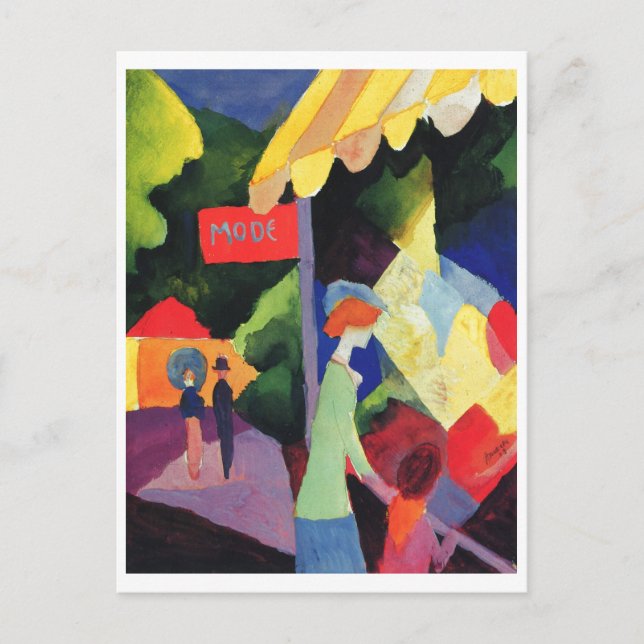 August Macke - Modefester 1913 Postkarte (Vorderseite)