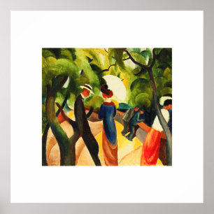 August Macke. "Promenade" Kunstgewerbe Poster