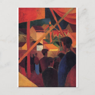 August Macke - Seiltänzer 1914 Oil Leinwand Circus Postkarte