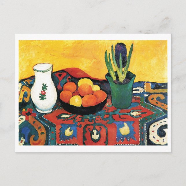 August Macke - Stilleben: Hyazinthenteppich 1910 Postkarte (Vorderseite)