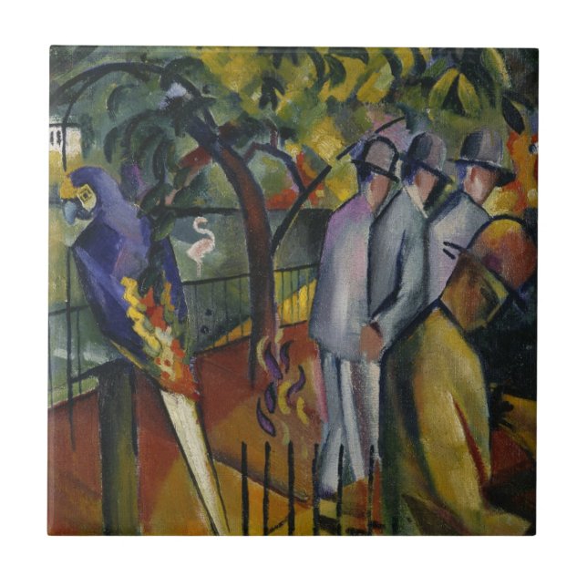 August Macke | zoologischer Garten I Fliese (Vorderseite)