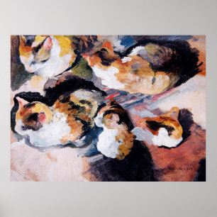 August Macke's Katzenstudien Studie einer Katze 19 Poster