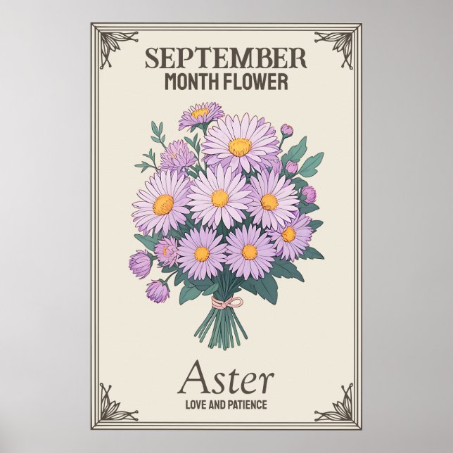 August Monat Blume Poster (Vorne)