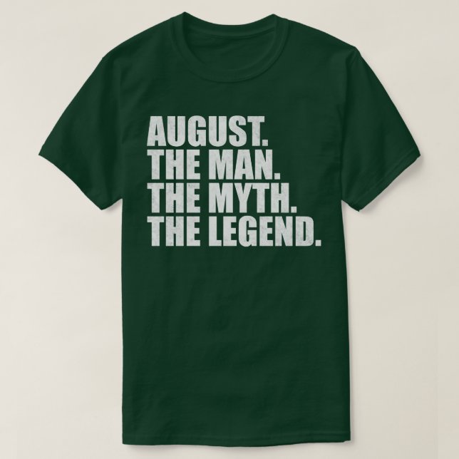 August Name August mit Name T-Shirt (Design vorne)