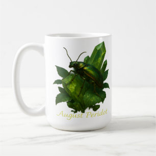 August Peridot - Jewel Beetle & Crystal Kaffeetasse