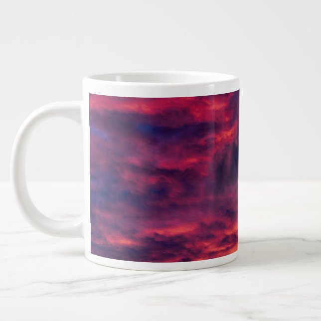 August rot Jumbo-Tasse (Links)