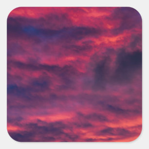 August rot quadratischer aufkleber